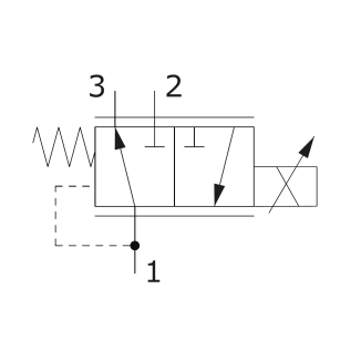 схема редукционного клапана RD08S - RD08T - Walvoil